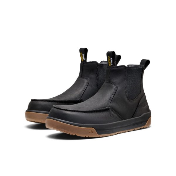 Men's Gibson Chelsea Work Boot (Carbon Toe)  |  Black/Gum