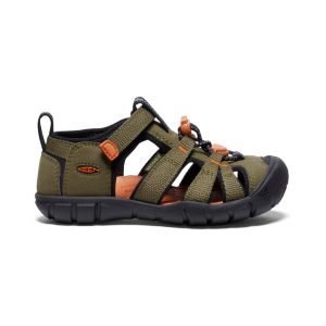 Little Kids' Seacamp II CNX | Dark Olive/Gold Flame