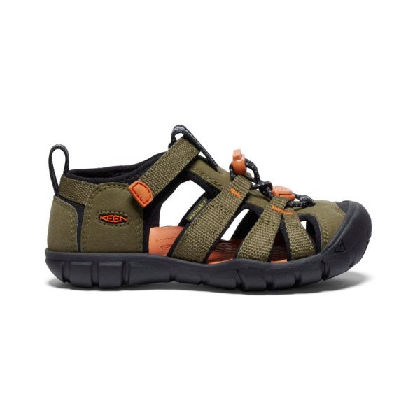 Little Kids' Seacamp II CNX | Dark Olive/Gold Flame