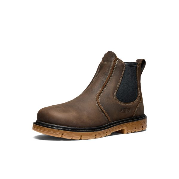 Men's San Jose Chelsea 90° Heel Boot (Aluminum Toe)  |  Cascade Brown/Gum