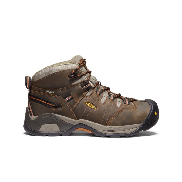 Men's Detroit XT Waterproof Boot (Soft Toe)  |  Black Olive/Leather Brown
