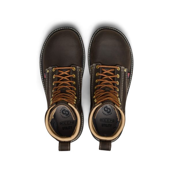 Men's Liberty 8 Waterproof 90° Heel Boot (Carbon Toe) | Coffee Bean/Black