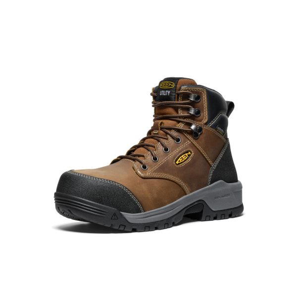 Men's CSA Evanston 6 Waterproof Boot (Carbon Toe) | Bison/Black